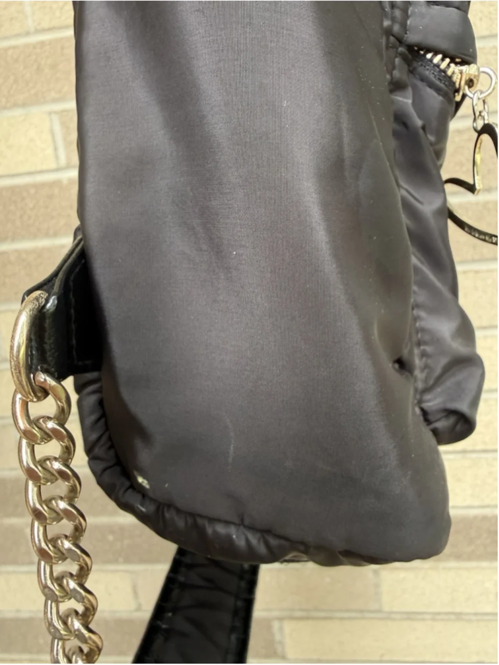 VICTORIA'S SECRET Runway Patch City Backpack sequin bling Black Sequin